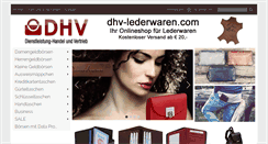 Desktop Screenshot of dhv-lederwaren.com